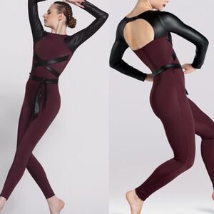 WEISSMAN Elite Dance Costume unitard burgundy Landfill
NV13063 adult SA